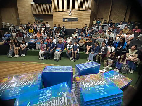 Copies of 'Lemlunay,' Almario's latest book of poetry, at a launch in Baguio City.