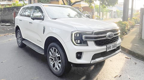 The Ford Everest shines bright like the sun that early Sunday morning.