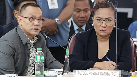 general manager Royina Garma and National Police Commission (Napolcom) Commissioner Edilberto Leonardo