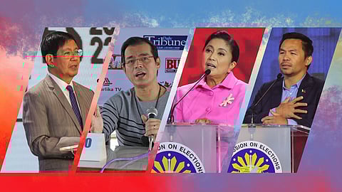 Panfilo Lacson, Francisco ‘Isko’ Moreno, LENI Robredo and Manny Pacquiao