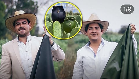 Cactus leather developers and friends: Adrián López and Marte Cázarez