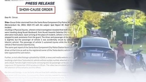 LTO issues show cause vs viral Tesla driver