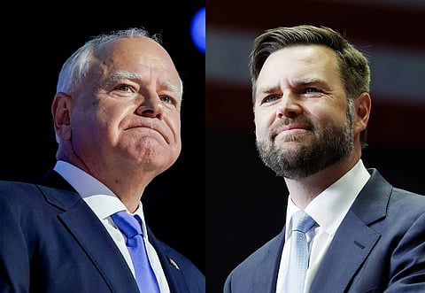 US vice presidential contenders J.D. Vance and Tim Walz face off