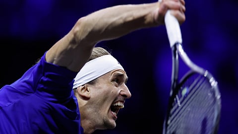 Alexander Zverev was hospitalised after the Laver Cup last month