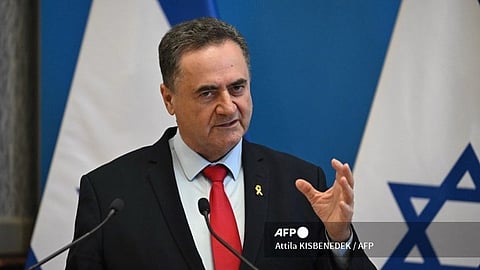 (FILES) Israel's Foreign Minister Israel Katz gestures as he speaks during a joint press conference with his host Hungary's Foreign Minister at the Foreign Office in Budapest, Hungary, on 17 June 2024.