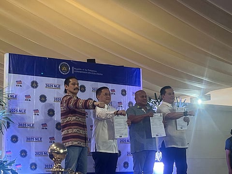 From left: Sen. Robinhood Padilla, Sen. Bong Go, Sen. Bato dela Rosa, and Senatorial aspirant Phillip Salvador
