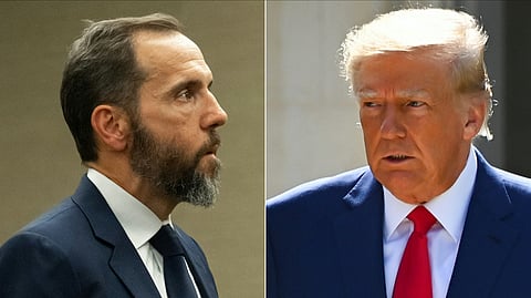 (FILES) (COMBO) This combination of pictures created on 5 August 2023 shows special counsel Jack Smith in Washington, DC, on 1 August 2023 and former US President Donald Trump in Palm Beach, Florida, on 8 November 2022.
Donald Trump launched a "private criminal effort" to subvert the 2020 US election and should not be shielded by presidential immunity, Special Counsel Jack Smith said in a court filing unsealed on 2 October 2024. Smith, in a 165-page motion arguing for the historic case against Trump to move forward, also provided new evidence of the former president's efforts to overturn the results of the election won by Democrat Joe Biden.