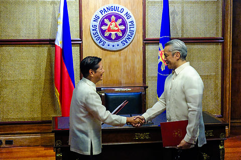 President Ferdinand Marcos Jr. administered the oath of office of former Cavite Governor Jonvic Remulla as Secretary of the Department of Interior and Local Government in Malacañang Palace on Tuesday, 08 October 2024