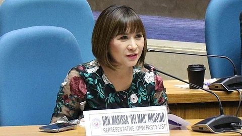Rep. Marissa Magsino of the overseas Filipino workers (OFW) Partylist