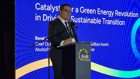 AboitizPower Thermal Business Group COO Ronaldo Ramos delivers keynote speech on the second day of Enlit Asia Conference.