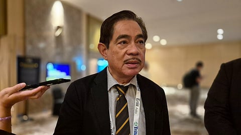 NPC president and CEO Fernando Martin Roxas speaks to reporters at the sidelines of Enlit Asia 2024.