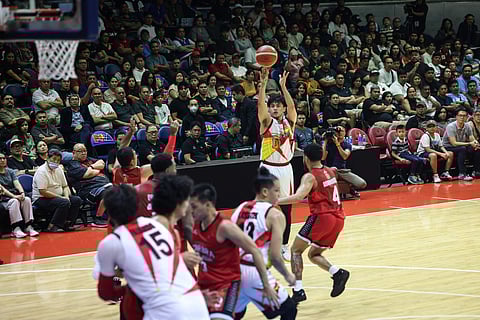Terrence Romeo sparks San Miguel Beer's 131-125 overtime escape over Ginebra to tie the PBA Governors' Cup semifinals series to 1-1.