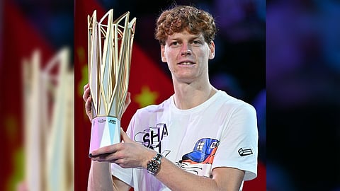 Jannik Sinner bags the Shanghai Masters title after scoring a 7-6 (7/4), 6-3 win over Novak Djokovic on Sunday.