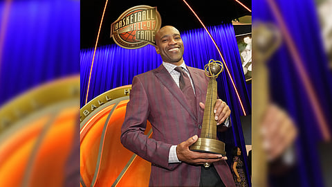VINCE Carter celebrates after making it to the Basketball Hall of Fame following a fruitful 22-year career in the National Basketball Association.