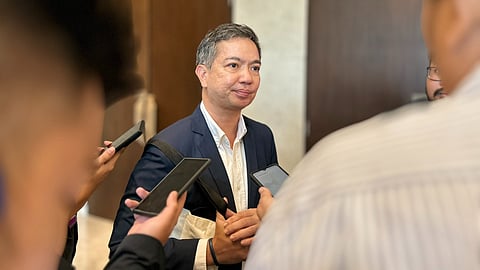 Environment Undersecretary for Integrated Sciences Carlos Primo David during an interview with reporters.