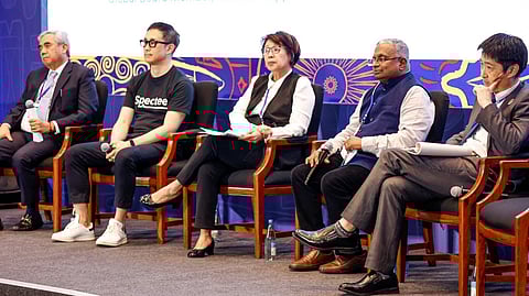 Retail giants stepped up for disaster preparedness efforts which was an effort spearheaded by (from left) VAdm. Alexander Pama, ARISE Philippines; Satoshi Negoro, director and COO, Spectee Inc.; Eng. Liza Silerio, vice president, SM Supermalls; Hari Kumar, regional coordinator for South Asia, GeoHazards International and Katsuhiko Kita, director, Disaster Management Bureau, Cabinet Office, Japan.