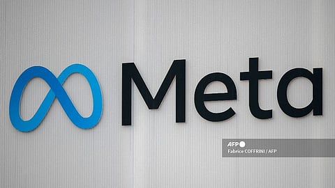 A photograph taken during the World Economic Forum (WEF) annual meeting in Davos on 18 January 2024, shows the logo of Meta, the US company that owns and operates Facebook, Instagram, Threads, and WhatsApp. Consumer groups from eight EU countries lodged complaints against Meta on 29 February 2024, accusing the Facebook and Instagram owner of illegally processing user data and using its "pay or consent" system as a "smokescreen" for privacy breaches.