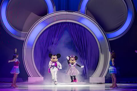 Mickey and Minnie Mouse.