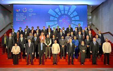 President Ferdinand Marcos, Jr., welcomes the ministers and delegates for this year’s Asia-Pacific Ministerial Conference on Disaster Risk Reduction at the Philippine International Convention Center on Tuesday, Oct. 15.