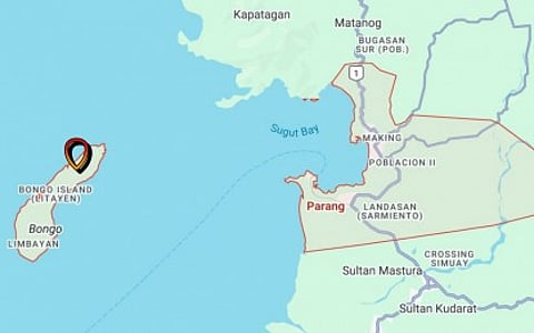 Map of Bongo Island, Parang, Maguindanao del Norte.