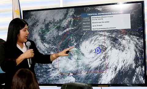 WEATHER forecaster Veronica Torres on Monday tracked tropical depression ‘Kristine’ while revealing the possibility of it intensifying into a tropical storm within 12 hours and a typhoon by Thursday.