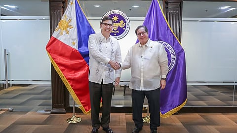 Finance Secretary Ralph Recto (left) has given Health Secretary Teodoro Herbosa assurance of the Department of Finance's support for the Department of Health's finalization of the Philippine Global Health Agenda.