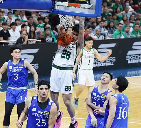 Kevin Quiambao sets a new career-high in points to tow La Salle past Ateneo, 80-65, in the UAAP Season 87 men's basketball tournament.