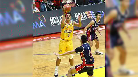 Joshua Guiab bangs in 19 points to lift JRU past Letran College, 90-86, Saturday in their Season 100 NCAA men’s basketball tournament game.