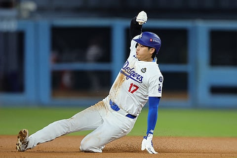 Los Angeles Dodgers star Shohei Ohtani gets injured while attempting to steal second base against the New York Yankees in Game 2 of the World Series. The Dodgers won, 4-2, to take a 2-0 lead series lead.
