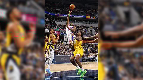 Tyrese Maxey delivers the goods with 45 points for Philadelphia which whipped Indiana, 118-114, in their NBA regular season game.