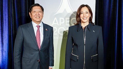 President Ferdinand R. Marcos Jr. with US Vice President Kamala Harris at the margins of the Asia Pacific Economic Cooperation Leaders’ Meeting in San Francisco, USA, on 16 November 2023. In that meeting, President Marcos said their discussion centered on the situation in the West Philippine Sea, even as the US Vice President conveyed the US government’s commitment of support based on the Mutual Defense Treaty forged between the Philippines and the US in 1951.