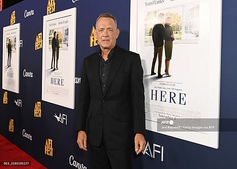 HOLLYWOOD, CALIFORNIA - OCTOBER 25: Tom Hanks attends AFI FEST 2024 Presented By Canva World Premiere of “Here” at TCL Chinese Theatre on October 25, 2024 in Hollywood, California. Jon Kopaloff/Getty Images for AFI/AFP
Jon Kopaloff / GETTY IMAGES NORTH AMERICA / Getty Images via AFP