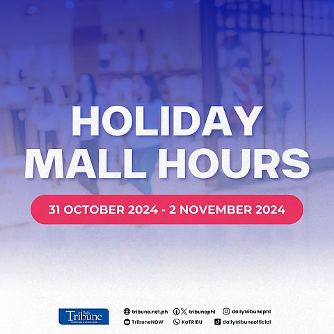 Undas mall hours.
