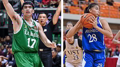 Kevin Quiambao of De La Salle University and Kacey dela Rosa of Ateneo de Manila University