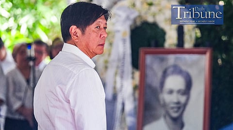 President Marcos Jr at his Father's tomb