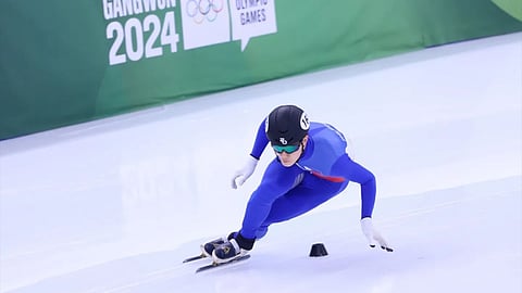 Filipino speed skater Peter Groseclose