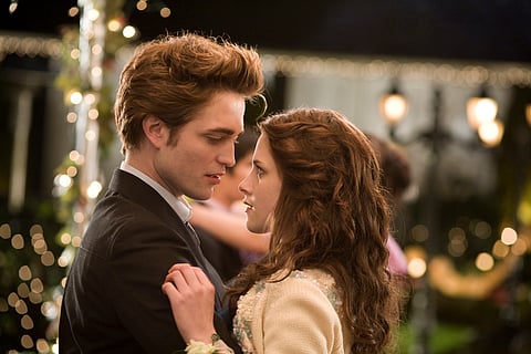 Robert Pattinson and Kristen Stewart in ‘Twilight.’