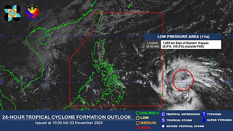 PAGASA's Satellite Image as of 10 am, November 3, 2024