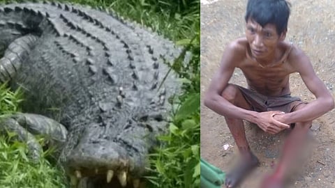 The victim of the crocodile attack on Sunday in Sitio Bukid Bukid, Barangay Rio Tuba, Bataraza, Palawan. Authorities are yet to find out his name, as he is hearing and speech impaired.