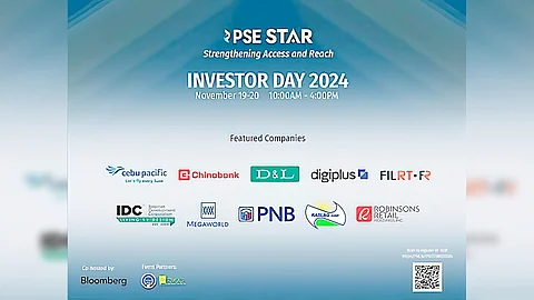 Featured listed firms will discuss financial results for the first nine months in the PSE STAR: Investor Day this November.