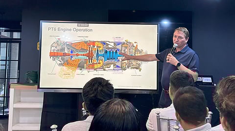 Pratt & Whitney associate director of field operations Barry Demmert provides an overview of the PT6 Engine.