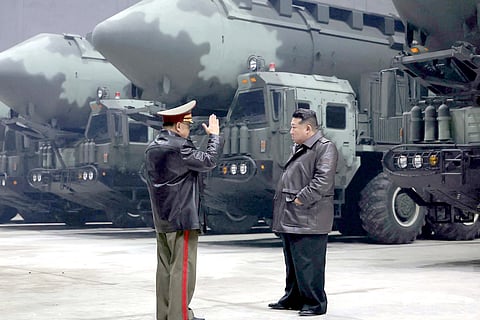 NORTH Korea’s leader Kim Jong Un visits a strategic missile base at an undisclosed location in the country amid concerns about its continuing intercontinental ballistic missiles testing.