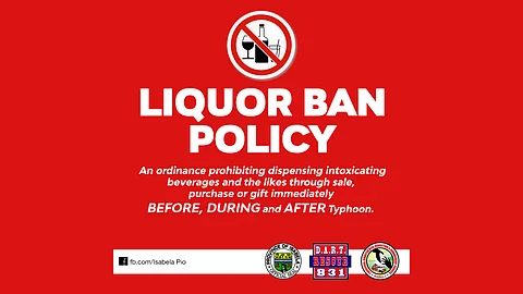 Isabela imposes liquor ban due to typhoon