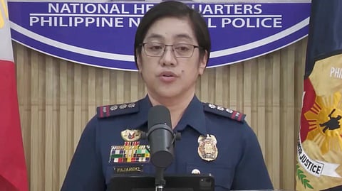 PNP spokesperson Col. Jean Fajardo (Screengrabbed photo)