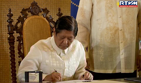 President Ferdinand “Bongbong” R. Marcos Jr. on Friday signed Philippine Maritime Zones Act and the Philippine Archipelagic Sea Lanes Act. (Screengrabbed)
