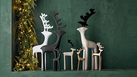 Holiday reindeer, available in various finishes.
