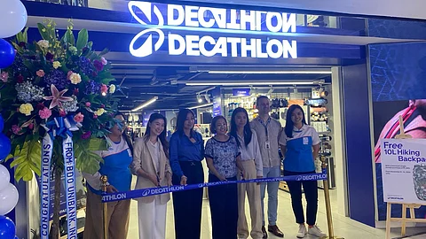 Makati Mayor Abby Binay joins officials of Decathlon and SM Makati during the opening of the French brand's 13th store in the Philippines.