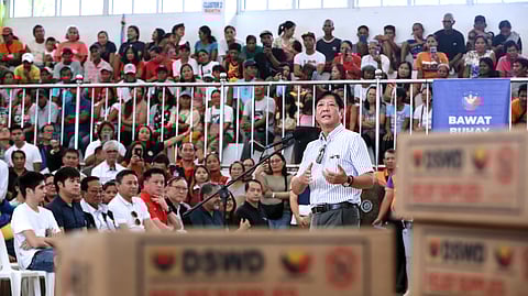 President Ferdinand Marcos leads the distribution of government aid at the Dona Isabel Gymnasium in Barangay Centro, Buguey, Cagayan, bringing hope to communities devastated by typhoon ‘Marce.’