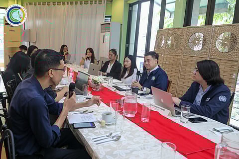 Climate Change Commission Secretary Robert E.A. Borje (2nd from right) answers questions from the media as a prelude to the Climate Consciousness Week.