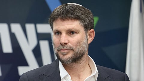 Israel's Finance Minister and leader of the Religious Zionist Party Bezalel Smotrich attends a meeting in the Knesset, in Jerusalem, on March 20, 2023.